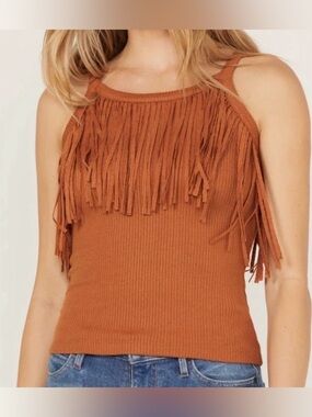 Idyllwind Levy Lane Fringe Rib Knit Tank